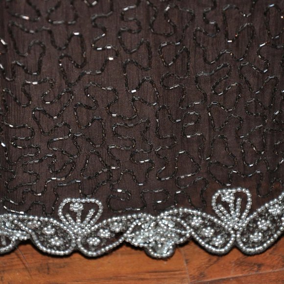 Brilliante by JA Expresso Fully Beaded Formal Evening Gown Mother of the Bride - Picture 3 of 8